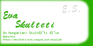 eva skulteti business card